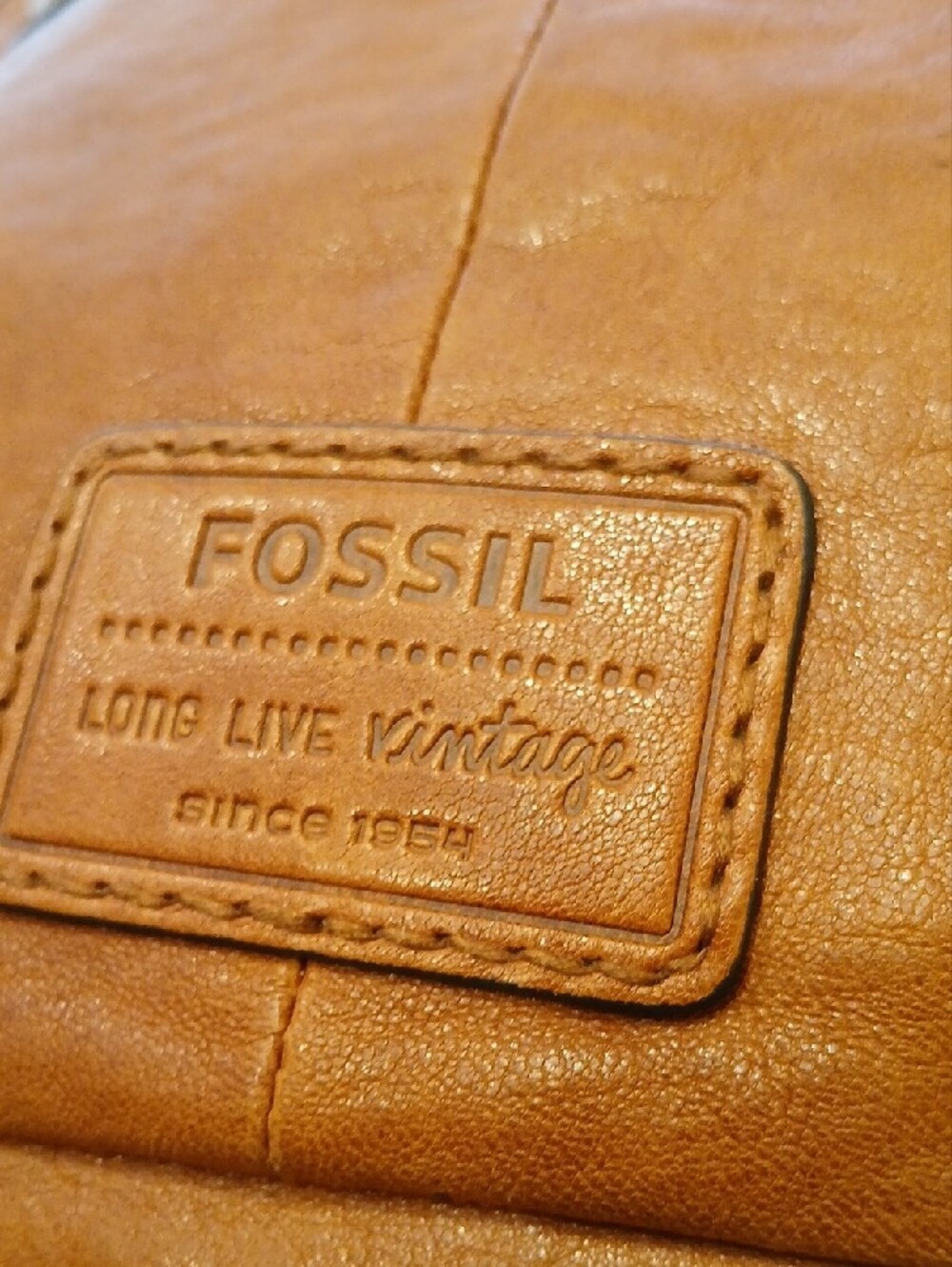 Fossil Leather Shoulder Bag - Cognac - Picture 3 of 10